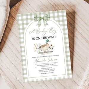 a baby is on his way card on a table