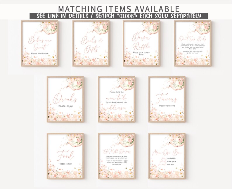 Tea for Two Baby Shower Signs