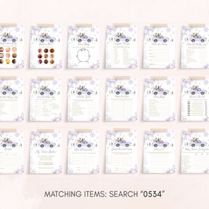Editable Purple Winter Woodland Baby Shower Games Bundle, Girl Woodland Winter Baby Shower Game Pack, Girl Baby It's Cold Outside Game, 0534 image 3