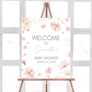 Baby in Bloom Baby Shower Welcome Sign