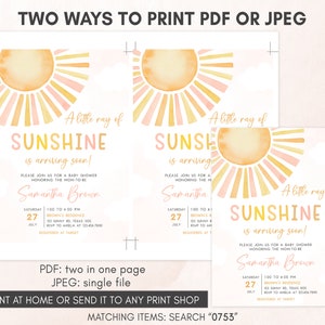 Sunshine Invitation Template