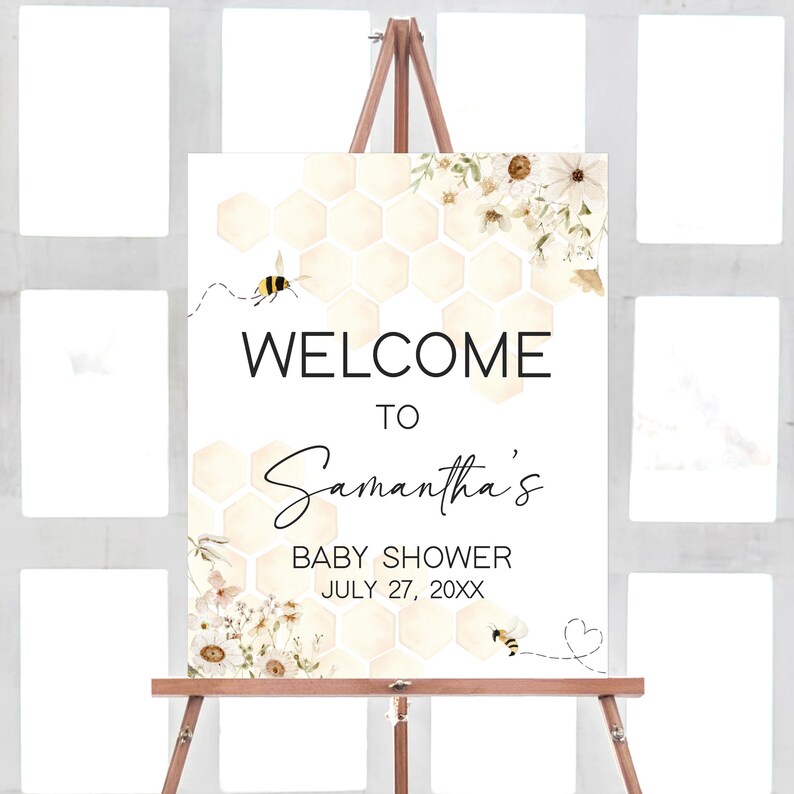 Honey Bee Welcome Sign
