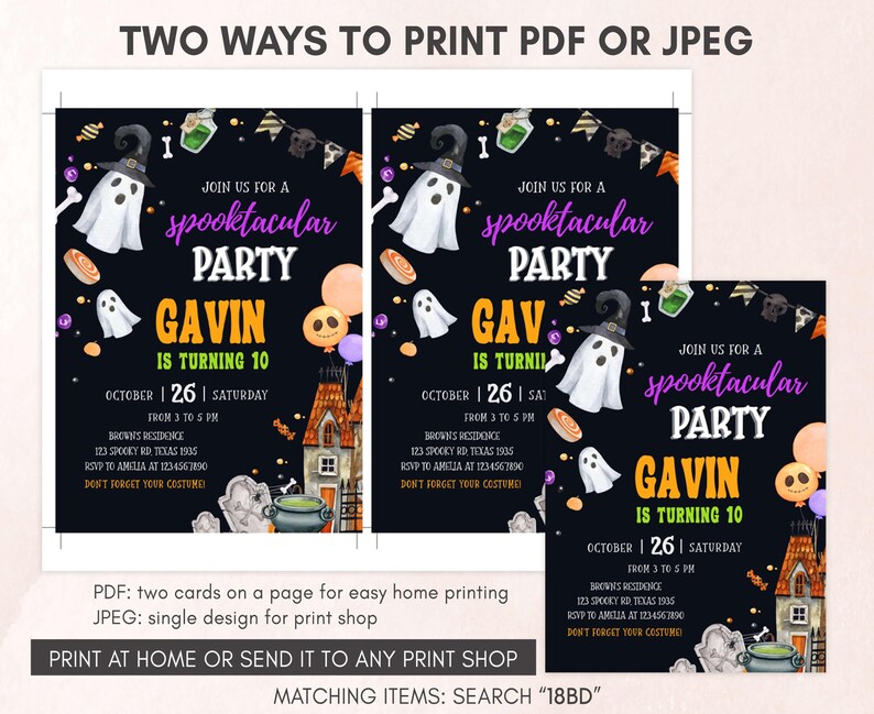Spooky Halloween Invitation Template