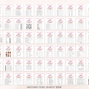 Editable Little Pumpkin Baby Shower Games Bundle, Autumn Baby Shower Game Pack, Fall Pink Pumpkin Girl Baby Shower Activity Template 0214 image 3