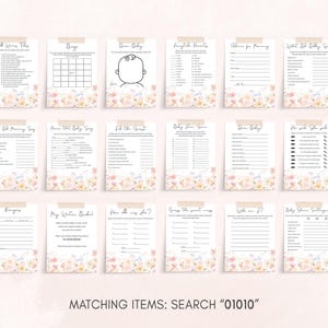 A Little Wildflower Baby Shower Games Pack