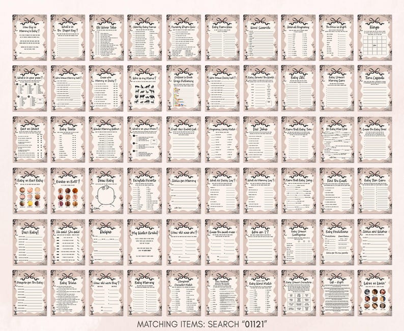 a large poster with a bunch of different items on it