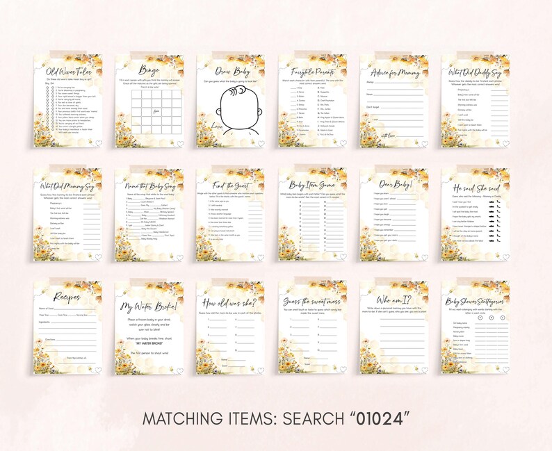 a set of matching items for a wedding