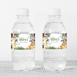 a bottle of water with a label on it