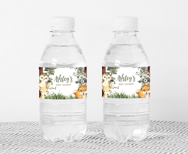 a bottle of water with a label on it