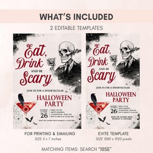 Halloween Party Invitation Set
