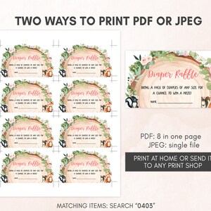 Editable Girl Woodland Baby Shower Invitation Bundle, Floral Forest Animals Baby Shower Invite Set, Rustic Floral Woodland Invitation 0403 image 4