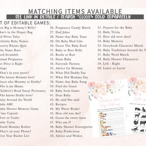 Spring Baby Shower Games Bundle