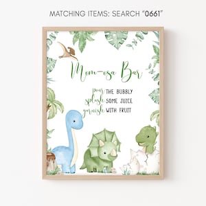 Mom Osa Bar Schild Dinosaurier Babyparty Schild Junge Dinosaurier Babyparty Mimosa Schild 0661