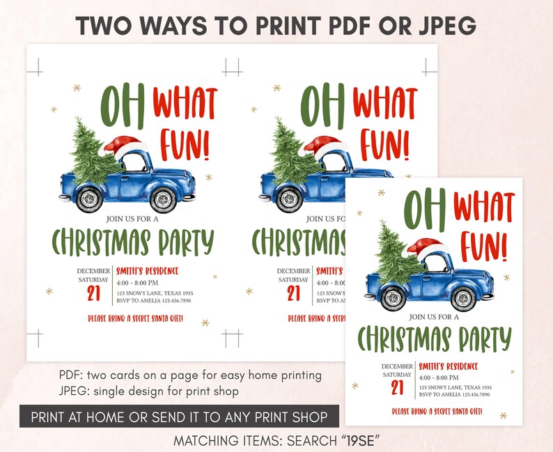 Oh What Fun Invitation Template