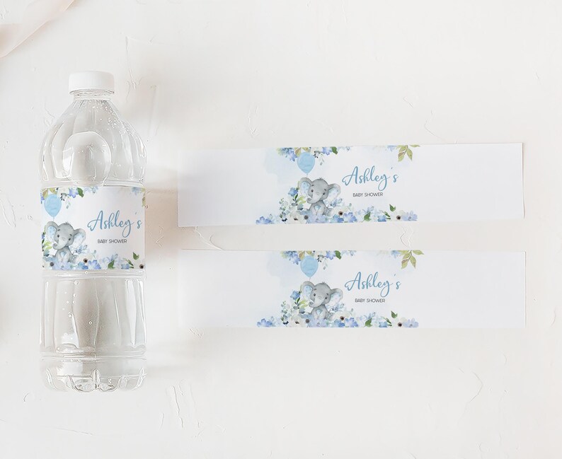 a bottle of water next to a water bottle label