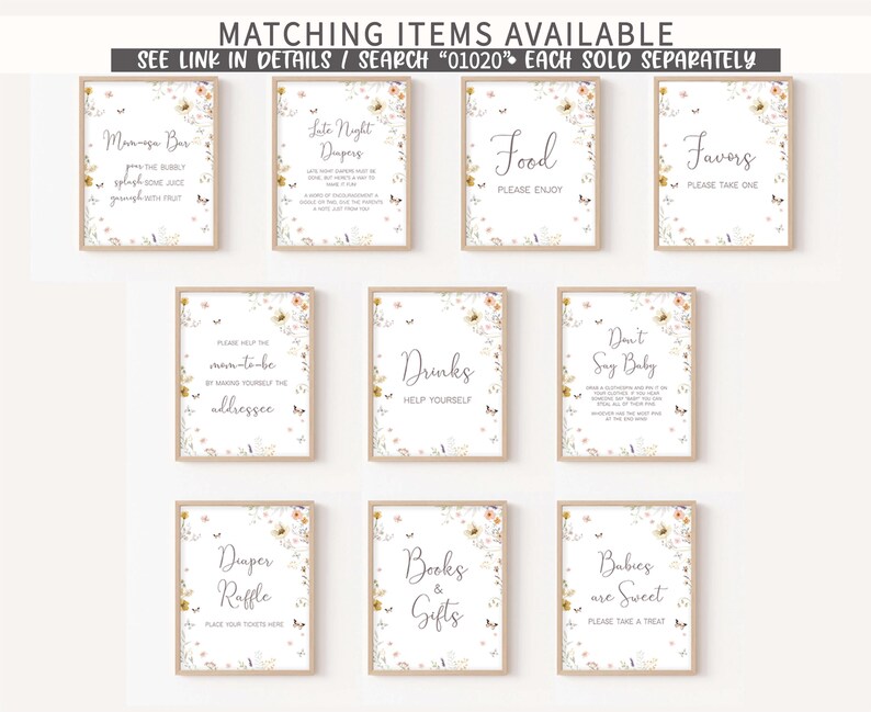 a set of nine matching items for a wedding