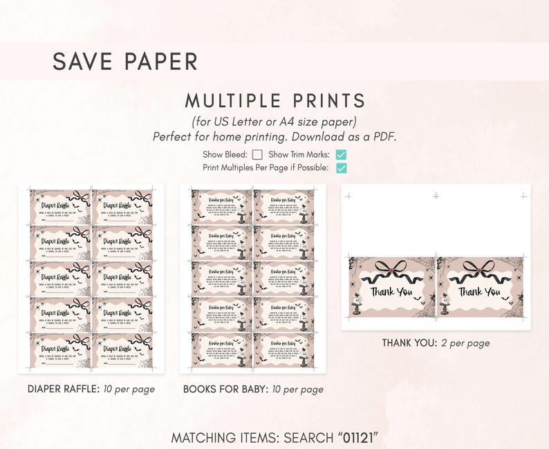 a set of four different printables for a wedding
