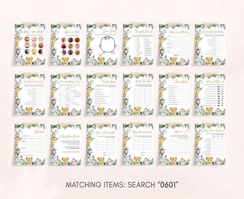 a set of matching items for a wedding
