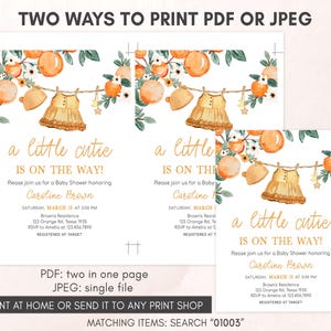 A Little Cutie Baby Shower Invitation Template