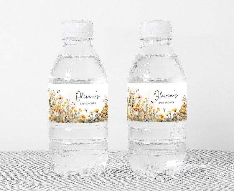 a bottle of water with a label on it