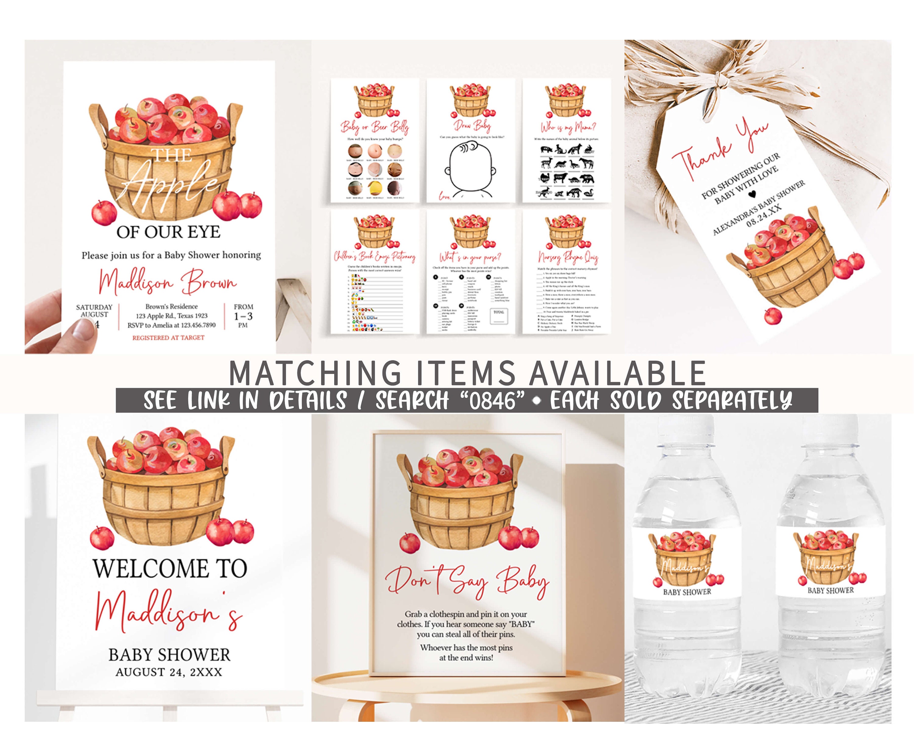 Fall Raffle Signage Diaper Raffle Sign Fall Baby Shower, Apple Baby Shower Diaper Game Sign ...