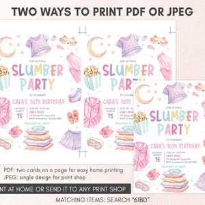 Slumber Party Invitation Template