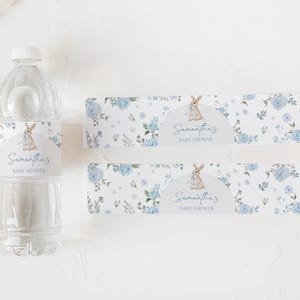 Boy Bunny Water Labels