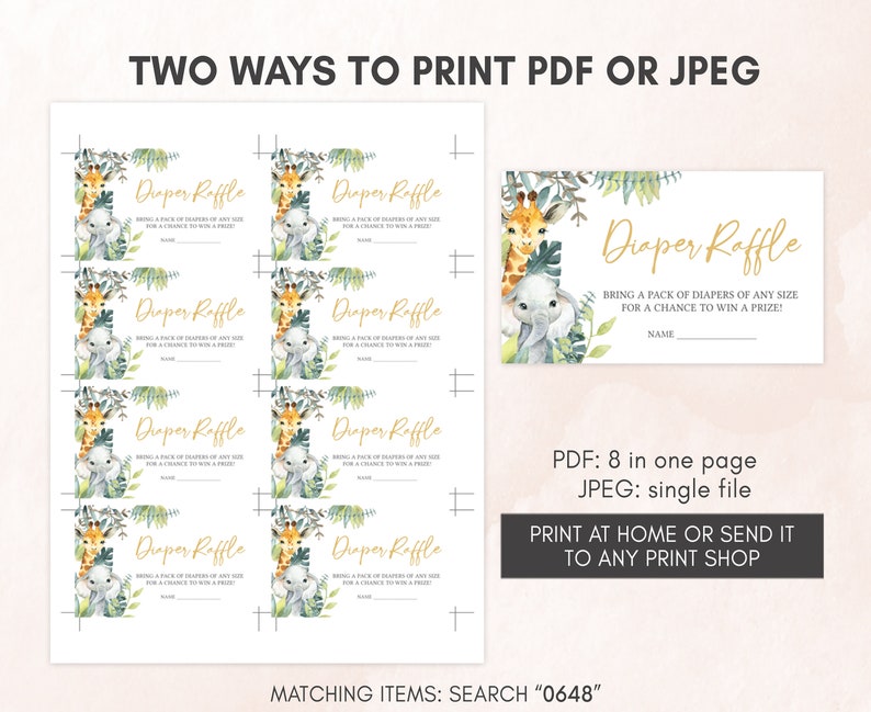 two ways to print a giraffe baby shower book