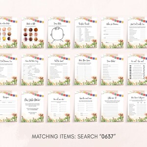 a set of matching items for a game