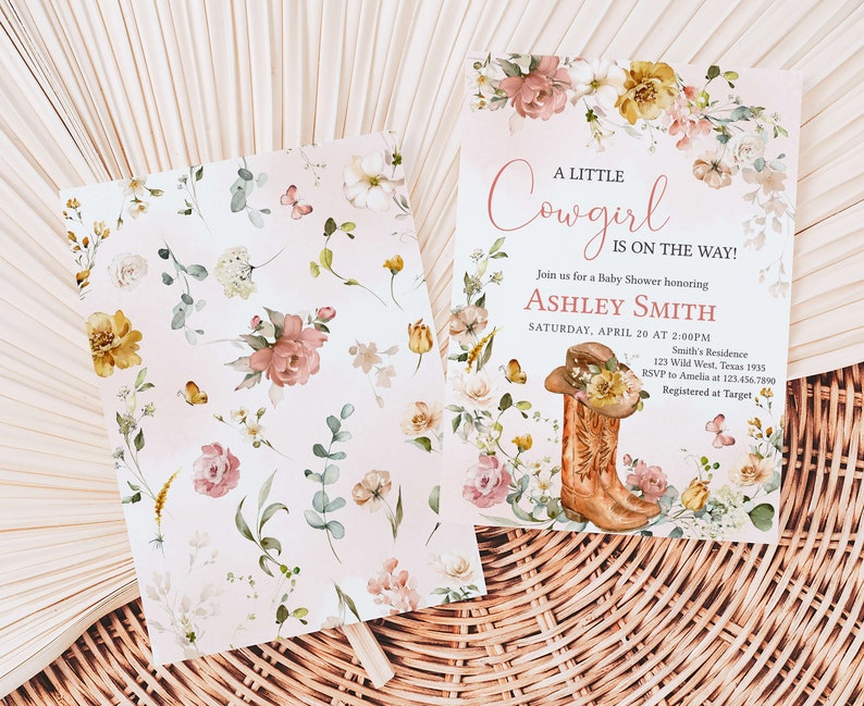 a close up of two cards on a wicker basket