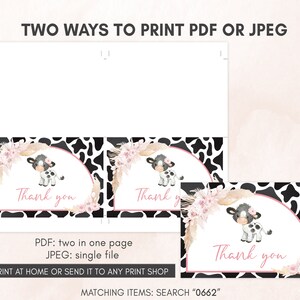 two ways to print a thank you note
