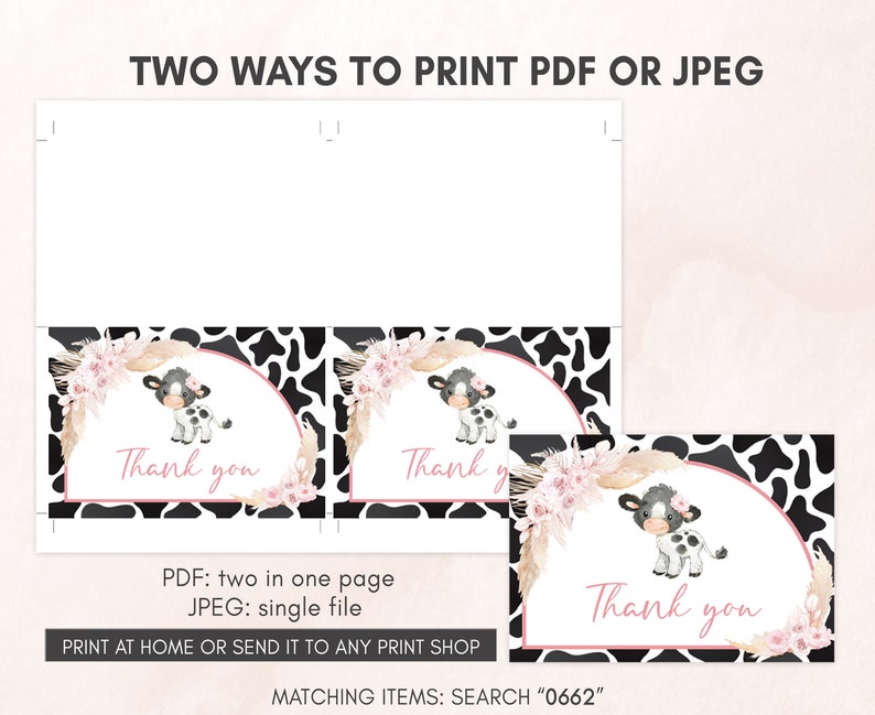 two ways to print a thank you note