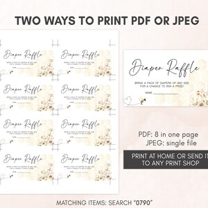 Honey Bee Diaper Raffle