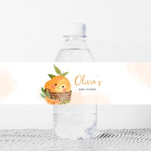 A Little Cutie on the Way Bottle Labels