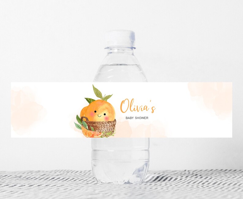 A Little Cutie on the Way Bottle Labels