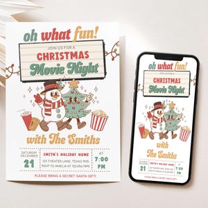 Holiday Movie Party Invite