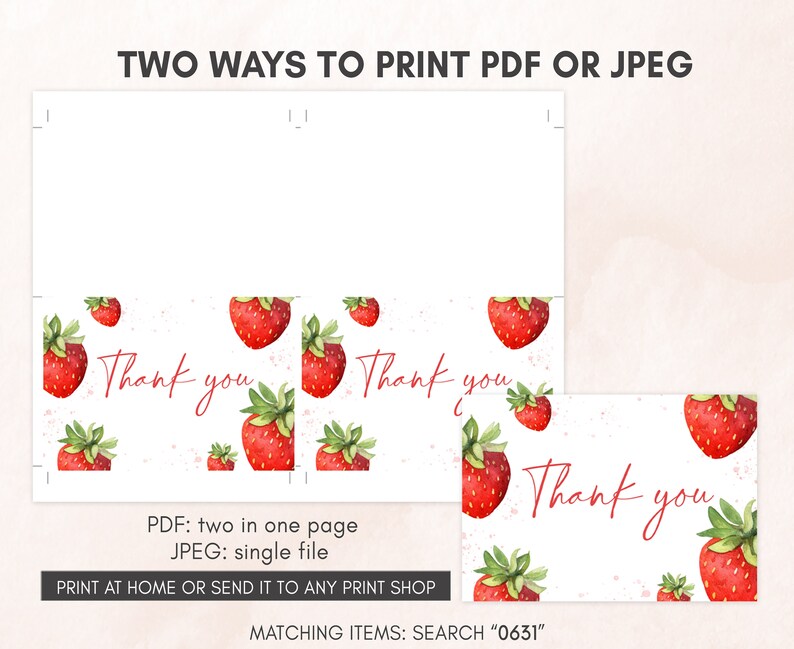 two ways to print a thank you note