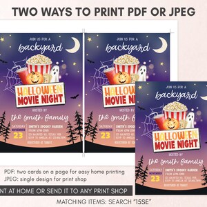 Movie Night Party Invitation Template