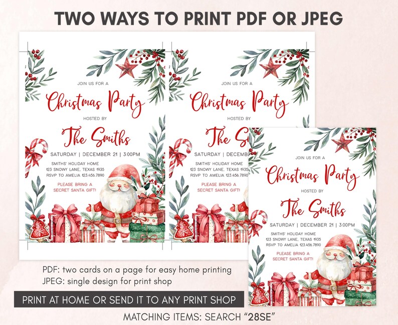 Gift Exchange Party Invitation Template