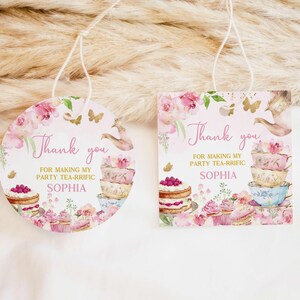 Tea Party Birthday Favor Tags