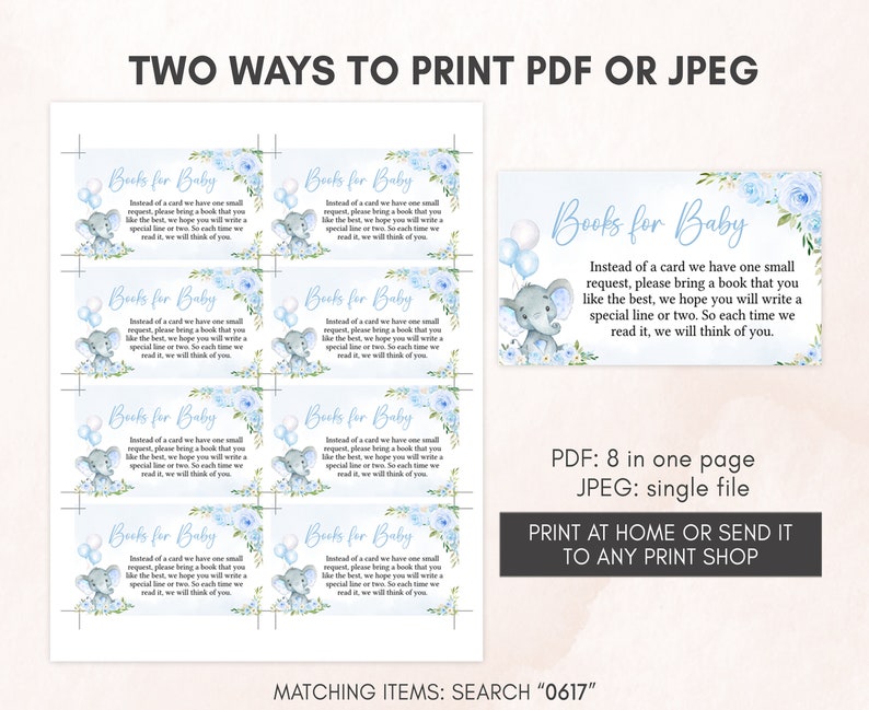 two ways to print a baby shower book