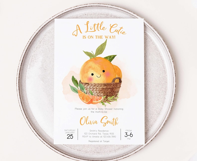 A Little Cutie on the Way Invitation