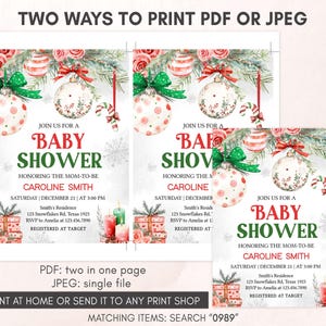 Winter Baby Shower Invitation Template