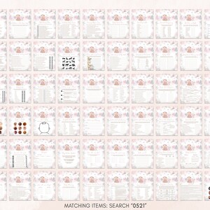 Lot modifiable de jeux baby shower d'ours d'hiver rose, pack de jeux de baby shower d'hiver fille ours, jeu de bébé flocon de neige rose, bébé il fait froid dehors, 0521 image 4