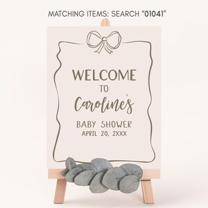 a welcome sign for a baby shower