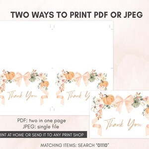 two ways to print a thank card