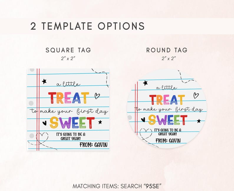 a picture of two tags that say treat sweet and treat sweet