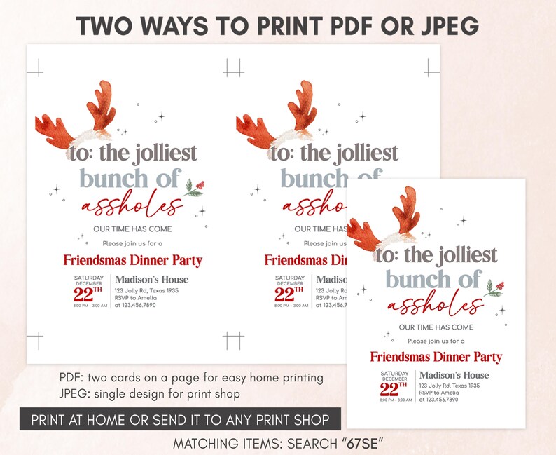 Funny Christmas Invitation Template
