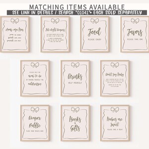 a set of nine matching items available for each item