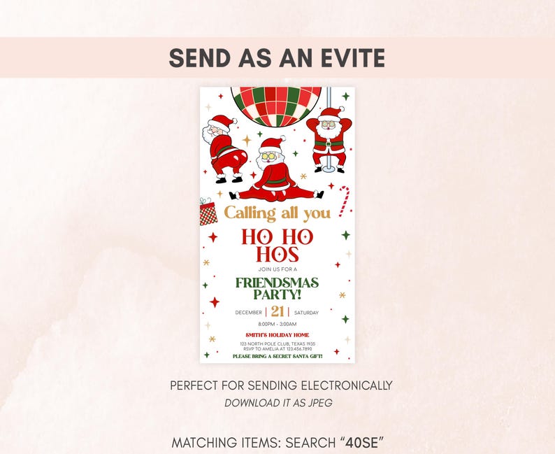 Funny Friendsmas Evite